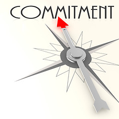 Image showing Compass with commitment word