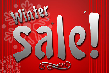 Image showing Winter Sale combine by sparkle star