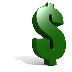Image showing Green dollar sign