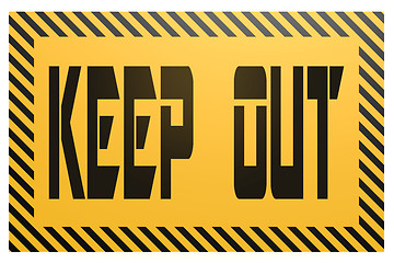 Image showing Banner with keep out word