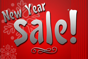 Image showing New Year Sale combine by sparkle star