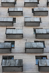 Image showing  balconies outside building