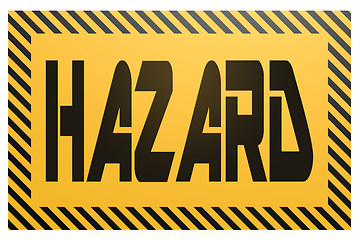 Image showing Banner with hazard word