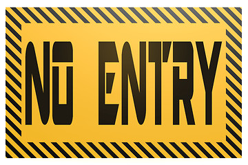 Image showing Banner with no entry word