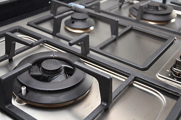 Image showing Kitchen gas stove in the kitchen 