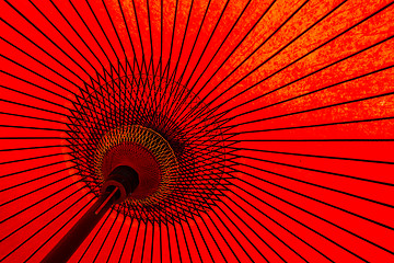 Image showing Traditional Japanese red umbrella