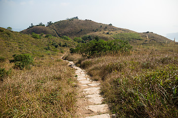 Image showing Hiking trail in mountain