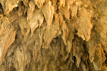 Image showing Stalactites in cave at Okinawa