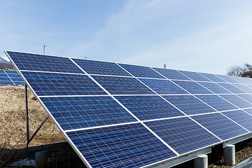 Image showing Solar panel for generator electricity