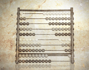 Image showing Vintage picture of an old abacus