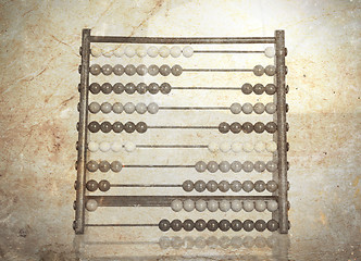 Image showing Vintage picture of an old abacus