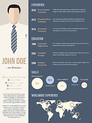 Image showing Resume cv template with business man photo