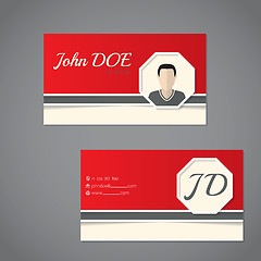 Image showing Business card set with photo and monogram