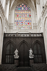 Image showing Inside of a creepy old church