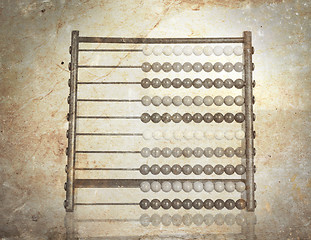 Image showing Vintage picture of an old abacus