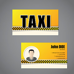 Image showing Taxi business card template with driver photo