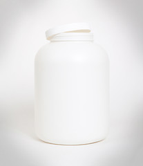 Image showing Empty protein powder container