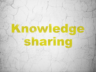 Image showing Education concept: Knowledge Sharing on wall background