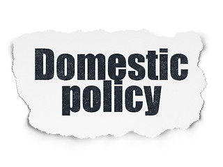 Image showing Political concept: Domestic Policy on Torn Paper background