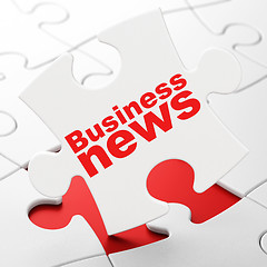 Image showing News concept: Business News on puzzle background