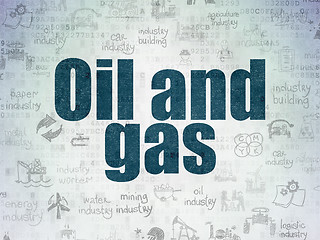 Image showing Manufacuring concept: Oil and Gas on Digital Paper background