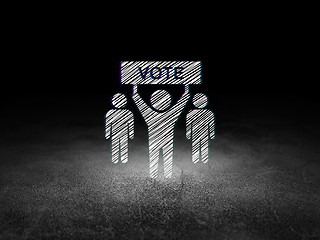 Image showing Political concept: Election Campaign in grunge dark room