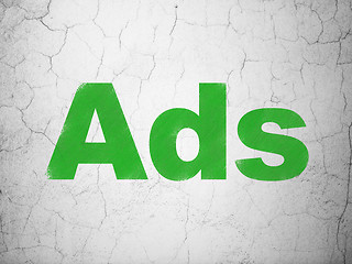 Image showing Advertising concept: Ads on wall background