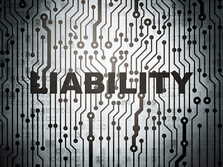 Image showing Insurance concept: circuit board with Liability