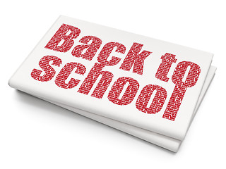 Image showing Education concept: Back to School on Blank Newspaper background