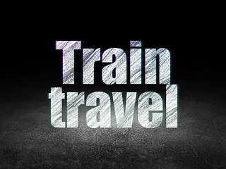 Image showing Tourism concept: Train Travel in grunge dark room