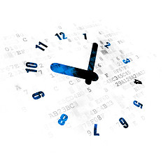 Image showing Time concept: Clock on Digital background