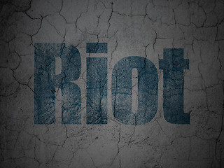 Image showing Political concept: Riot on grunge wall background