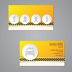 Image showing Taxi business card with 3d buttons