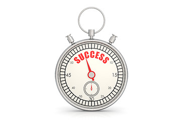 Image showing Stopwatch with success word isolated