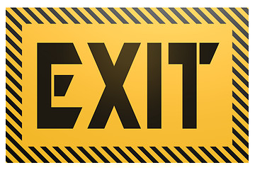 Image showing Banner with exit word