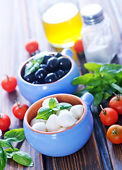 Image showing mozzarella with tomato