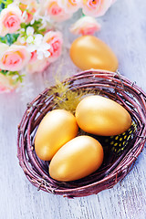 Image showing decorative painted Easter eggs