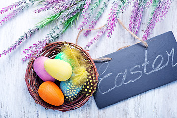 Image showing decorative painted Easter eggs