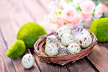 Image showing decorative painted Easter eggs