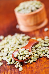 Image showing green coffee beans