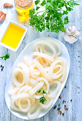 Image showing Raw squid rings with pepper