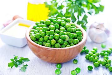 Image showing green peas