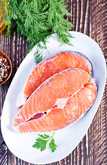 Image showing raw salmon