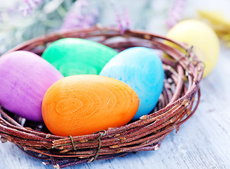 Image showing decorative painted Easter eggs