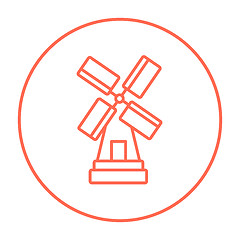 Image showing Windmill line icon.