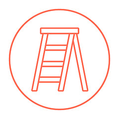 Image showing Stepladder line icon.