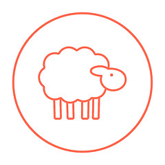 Image showing Sheep line icon.