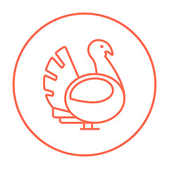 Image showing Turkey line icon.