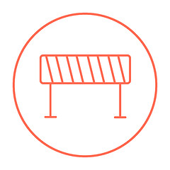 Image showing Road barrier line icon.