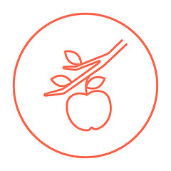 Image showing Apple harvest line icon.